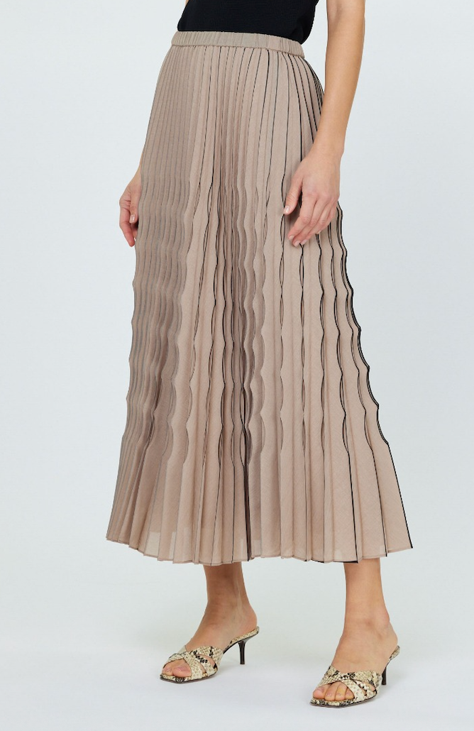 Falda Plisada Taupe