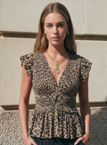 Top Plisado Leopard