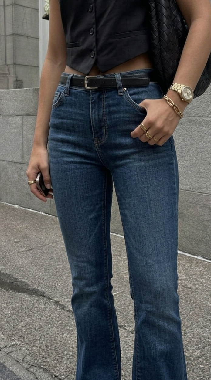 high rise jeans
